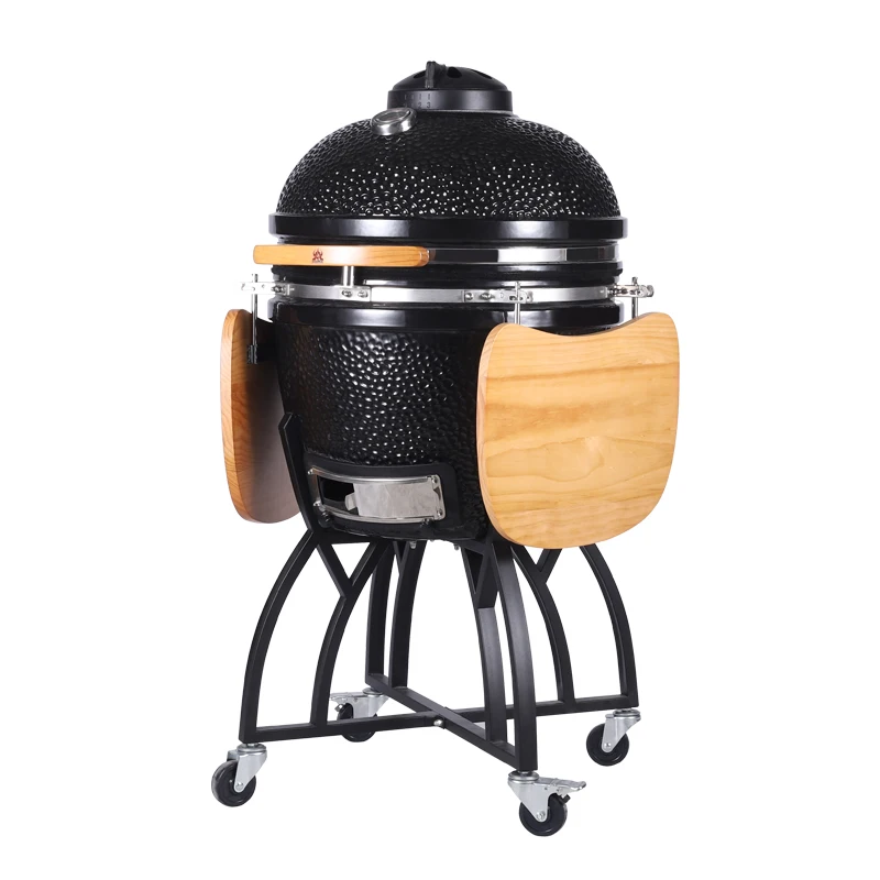 China Wood Pellet Kamado Bbq 21 Inch Ceramic Bbq Grill Smoker Green Egg Charcoal Grill Kamado