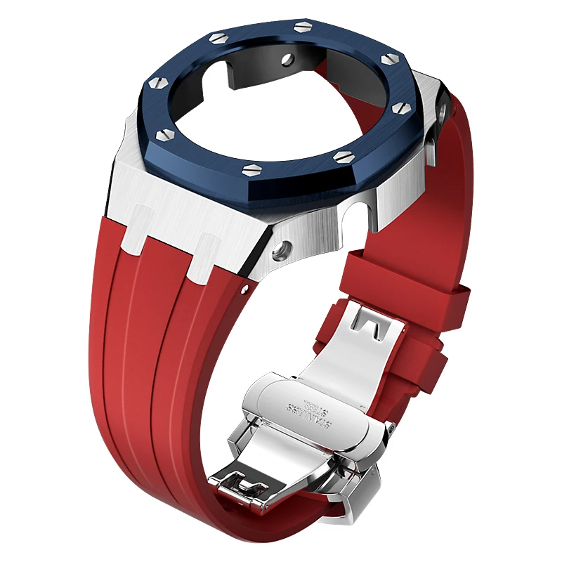Роскошный Черный рыцарь 2021 корпус для часов Giencreatives 316LSteel ремешки Casio GA2100 4-го поколения IP черные модифицированные запасные