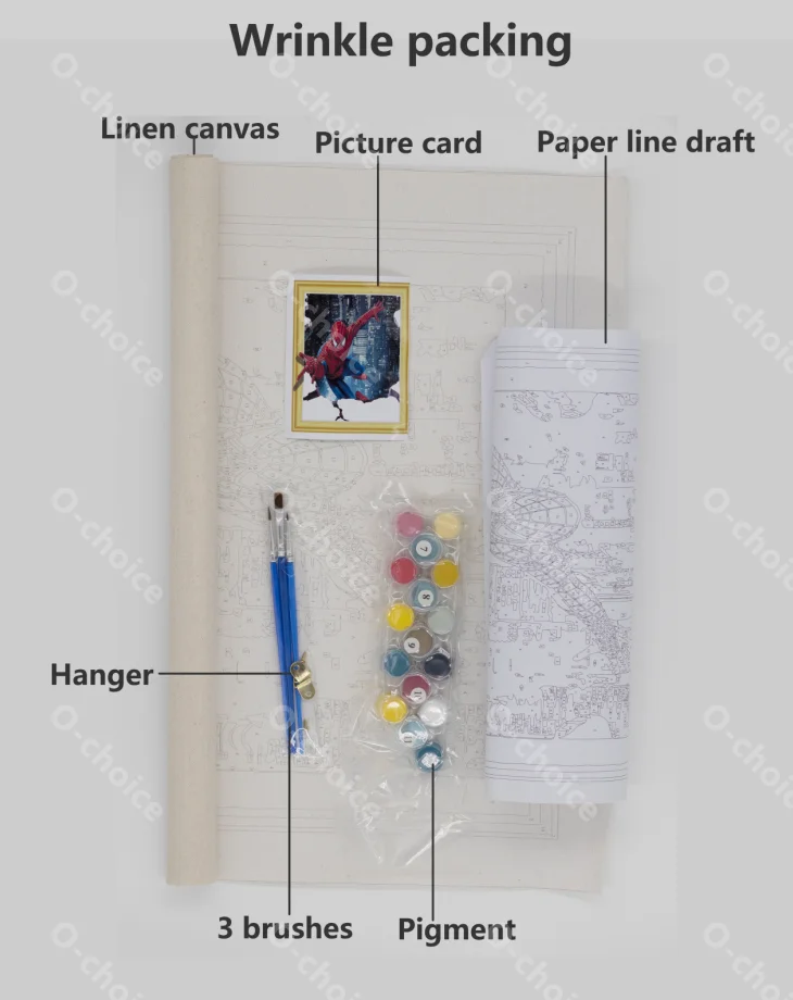High quality oil painting by number kit on canvas wall art diy paint by numbers for adults
