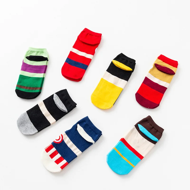 
Trendy women girl cartoon superhero ankle socks cotton cute design super hero anime cool novelty character short socks for women 
