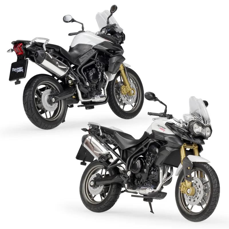 Welly 1:18 Литая модель мотоцикла Tiger 800 винтажные модели мотоциклов имитация сплава игрушка