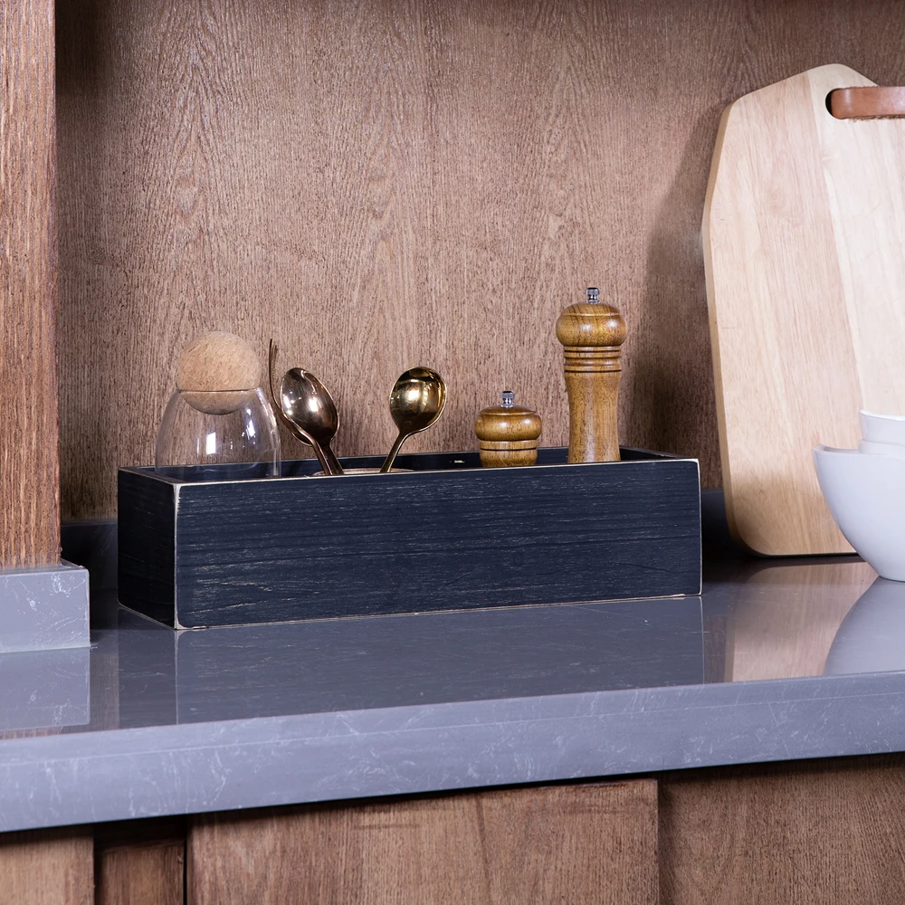 Лидер продаж на Amazon, домашний декоративный ящик для ванной комнаты, ящик для хранения, деревянная коробка для хранения на кухне