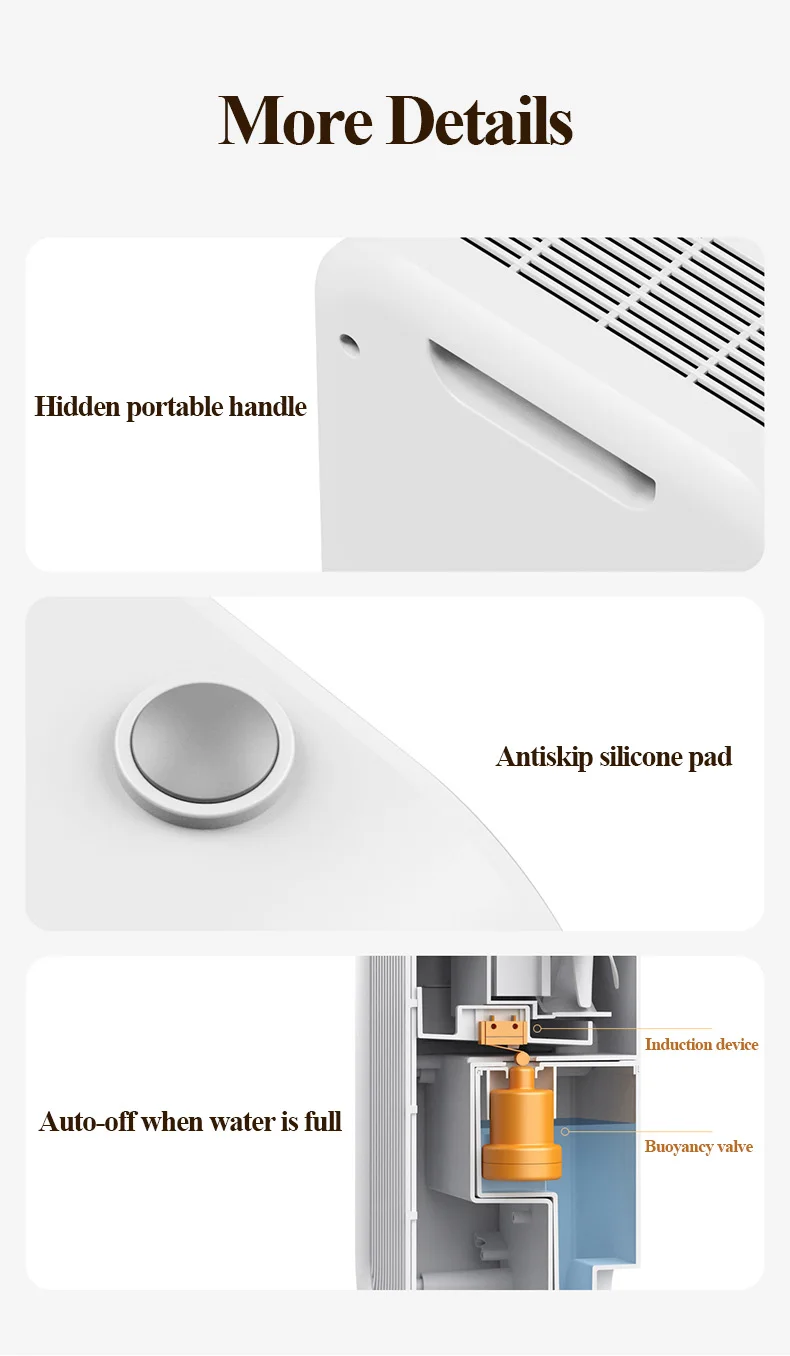 RUNAL Source Factory Price Oem Customized Wardrobe Rooms Electric Portable Mini Homes Air Dehumidifiers