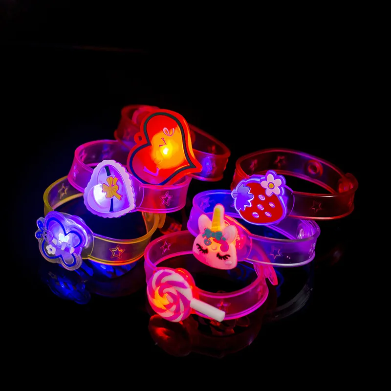 Multicolor LED Lights Creative Bracelet Watch Flash Wrist Novelty Toys Luminous Luminous Toys Kids Christmas New Year Gift Bulk
