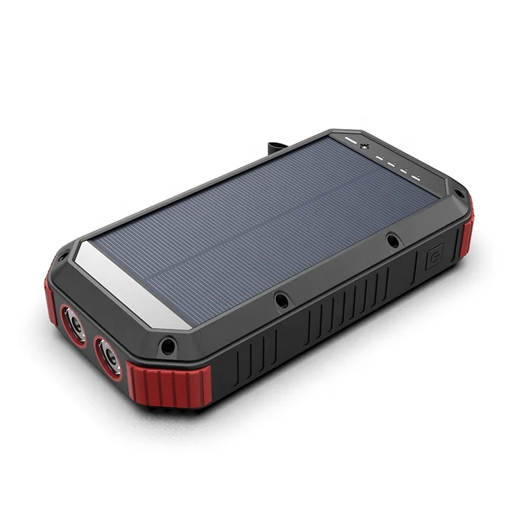 New 30000mah Solar Power Bank Waterproof Battery Charger 10W Wireless Power Bank with Solar Panel