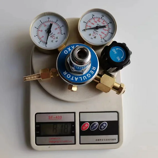 Brass Safety Valve Cylinders Pressure Relief Valve O2 Safety Valve with gauge