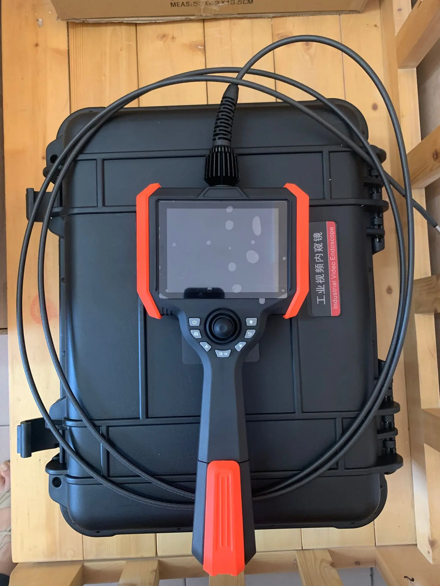 Flexible Industrial Borescope with 6mm Probe Lens, 3Mts Working Cable, 360 Degrees Joystick Articulation, 5 Inch Display