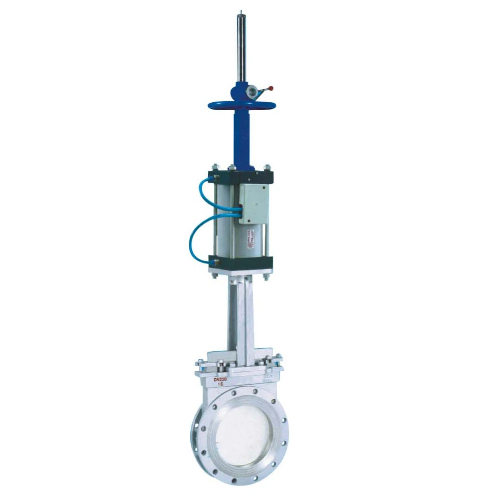 stainless steel/carbon steel electric actuator operated DN200 knife gate valve for paper-making water treatment