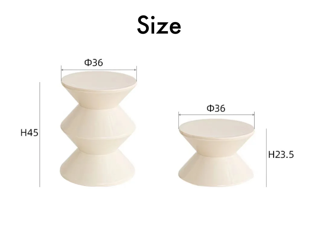 Nordic changing  Shoes  stools  PP material dressing stool the sofa side table of stackable design for living room use