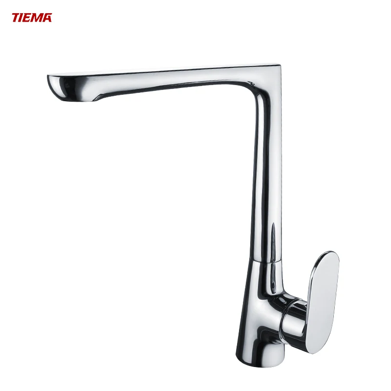 TIEMA popular single handle single hole modern water brass sink kitchen mixer