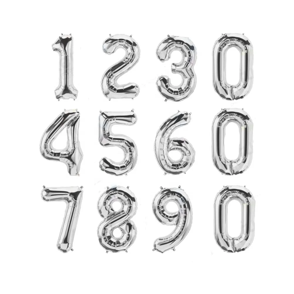 ingrosso oro grandi di 16 18 pollici foglio numeri numero numeri porta mylar palloncini cina