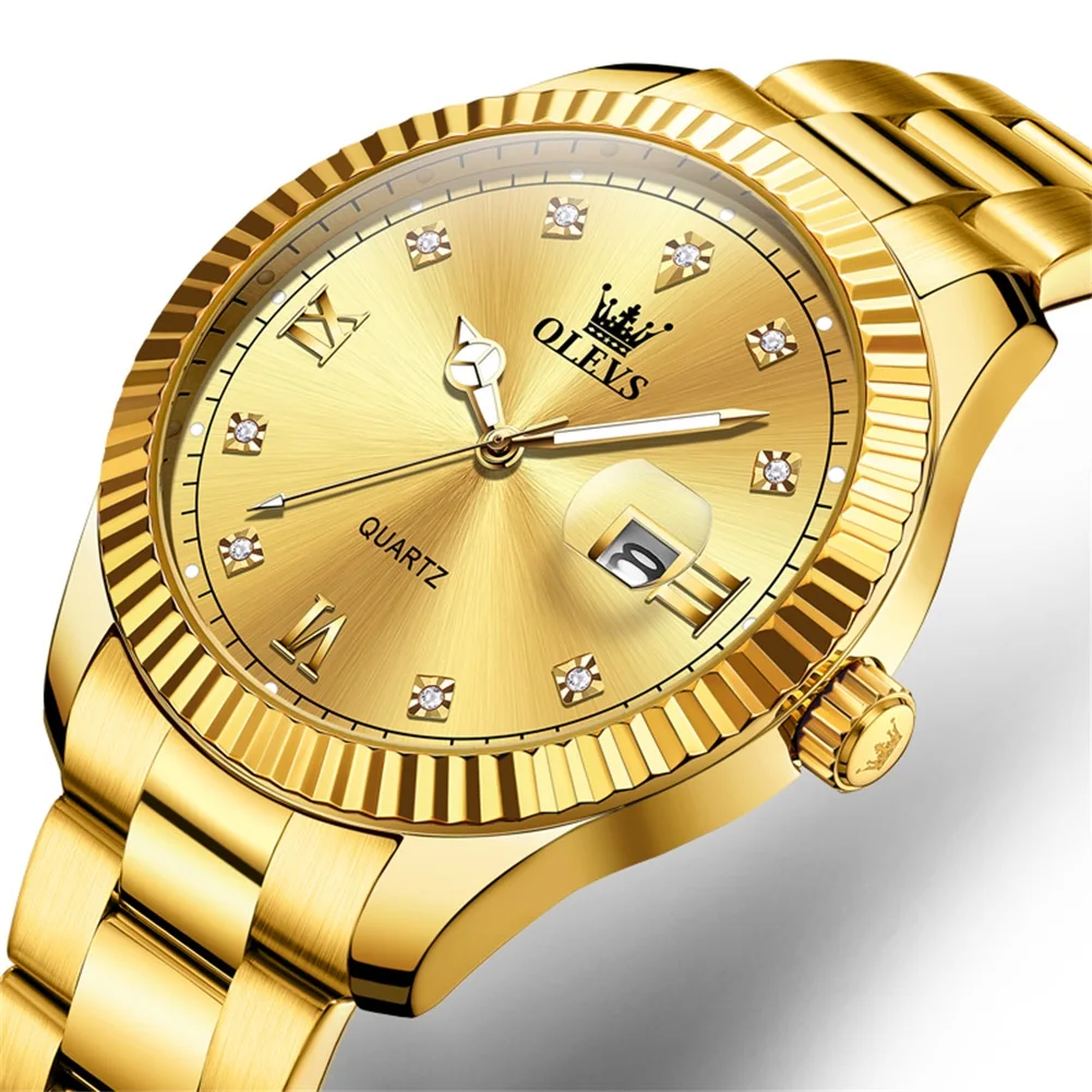 OLEVS 3623 accurate guangzhou men quartz watch hot sale steel strap water proof date display Simple business wrist watch