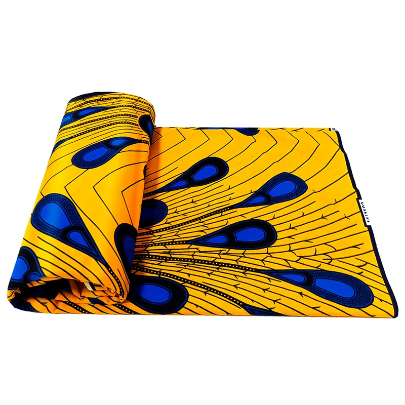  Африканская ткань Анкара батик ручной работы 100% хлопок Африканский принт аксессуары длина 6 ярдов восковая с принтом