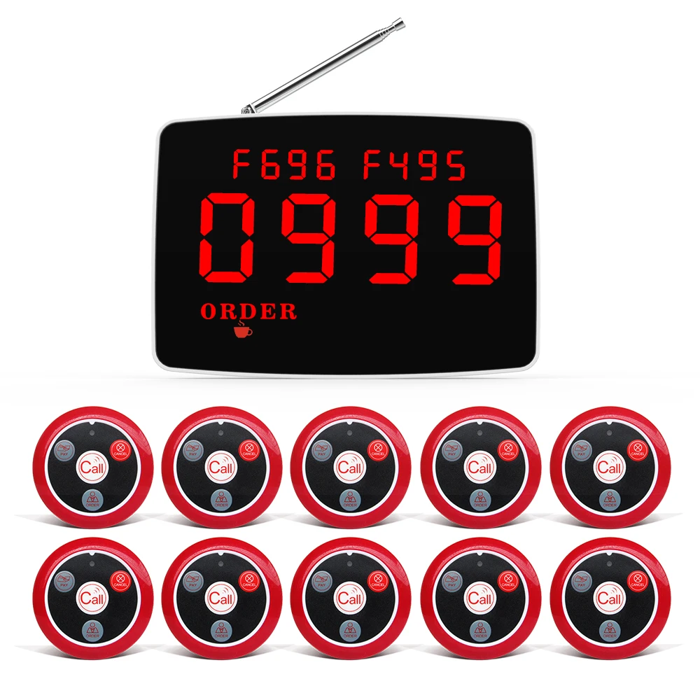 Artom German French Russian Arabic waiter call system with customized logo