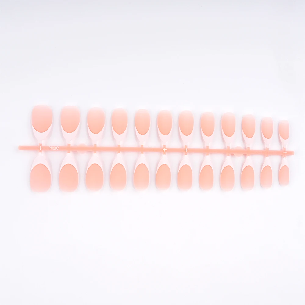 120 Pcs White French Tip Nail Designs Press On Nails French Tip Short Almond Nude Pre Design Nail Tips 12 Sizes