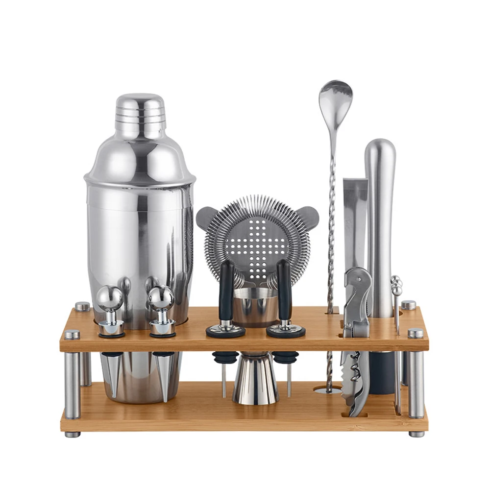 Professional Barware Tools  Stainless Steel Bartender 10/12/14pcs Kit Bar Accessories Jigger Cocktail Shaker Set