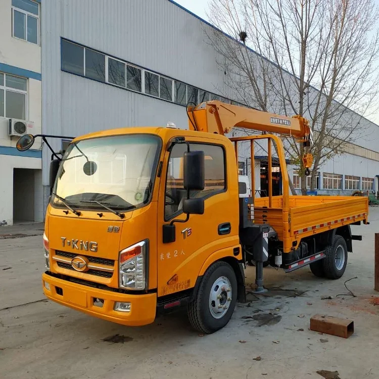 
Straight crane new 4x2 WangPai truck with 3 ton crane for Africa 