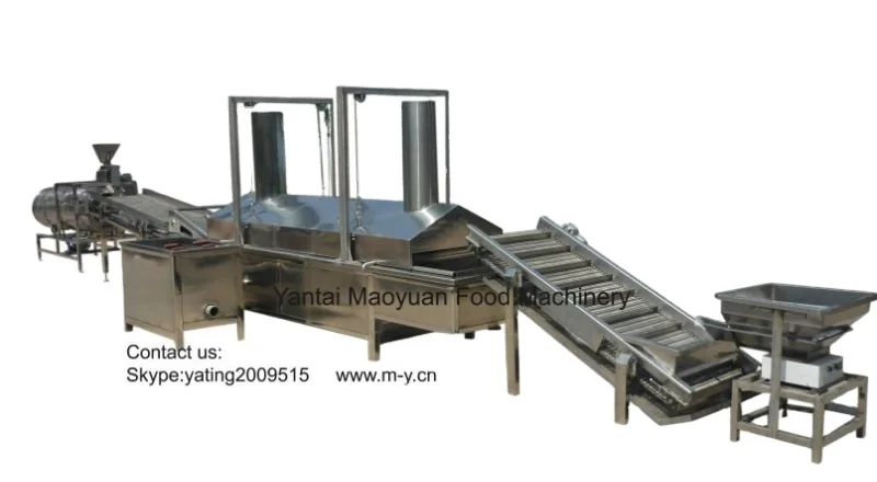 Peanut Frying Machine Broad Beans salted Peanut Frying Machine production line cashew corn frying production line
