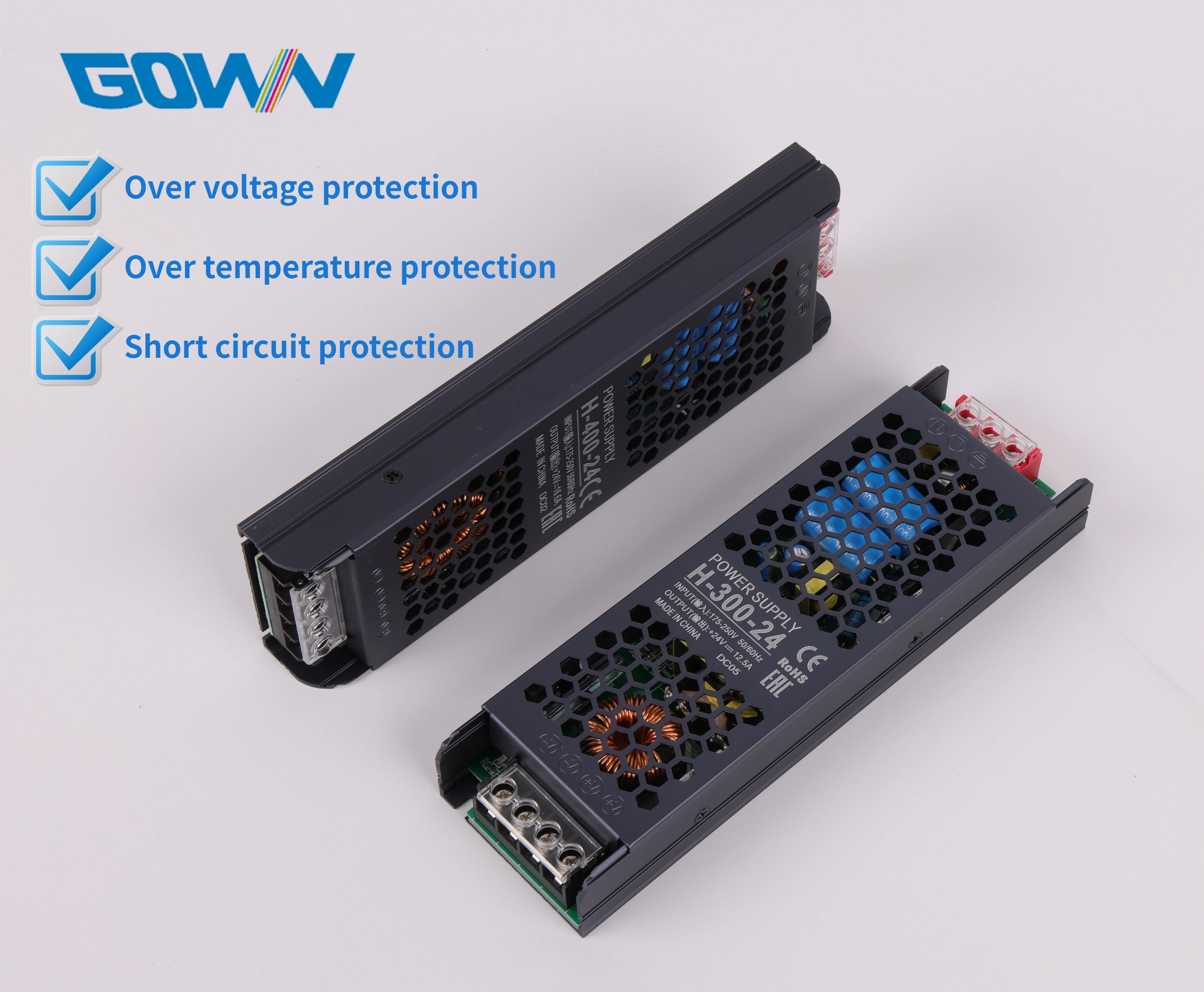 Led strips transformer AC110V 265V DC12V 24V 2.5A 5A 8.3A 12.5A 16.6A 25A 33.3A current led rectangular switching power supply