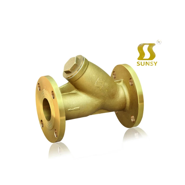 china yuhuan shunshui factory BSP NPT 59-1 brass magnetic locking filter mesh ball valve y type strainer for water with key