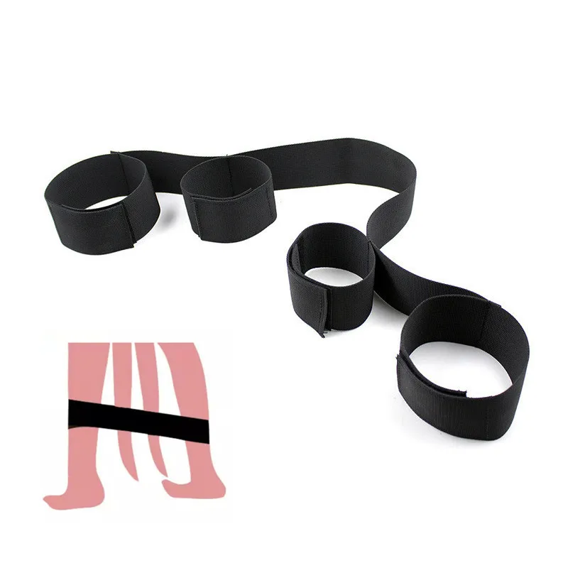 БДСМ игрушки для ягодиц разбрасыватель связывания с ручкой и манжетами на лодыжке регулируемыми мягким