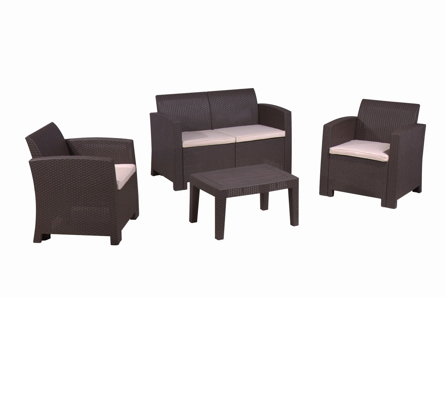 Открытый 4 шт PP отдыха сад диван набор