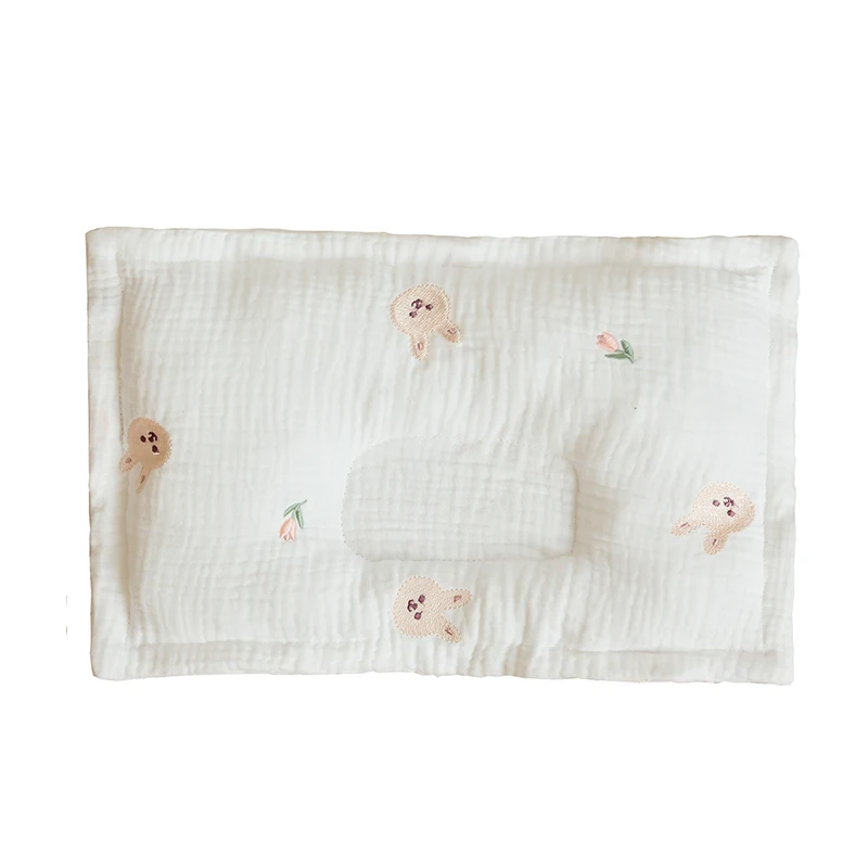 Four Seasons Cotton Gauze Breathable Sweat-absorbent Baby Pillow For Newborn Infant