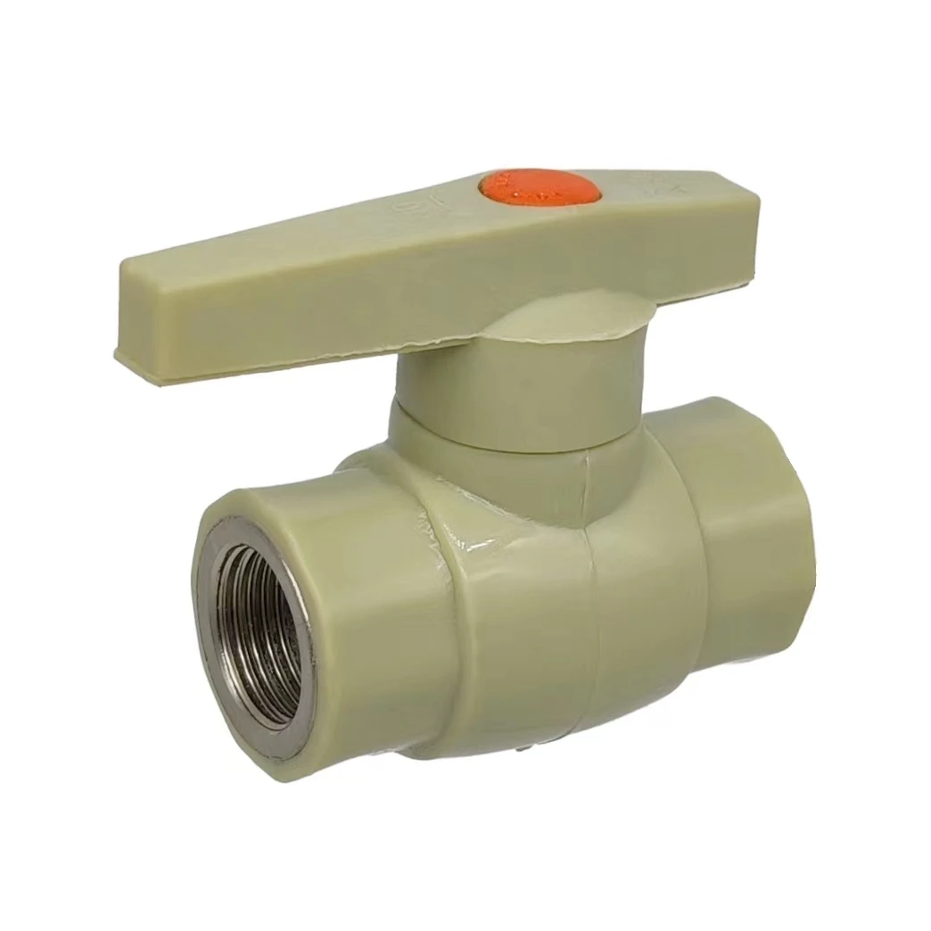 LJ-533 manufacturer plastic ppr iron high pressure DN15 DN20 DN32 ball valve with internal female thread