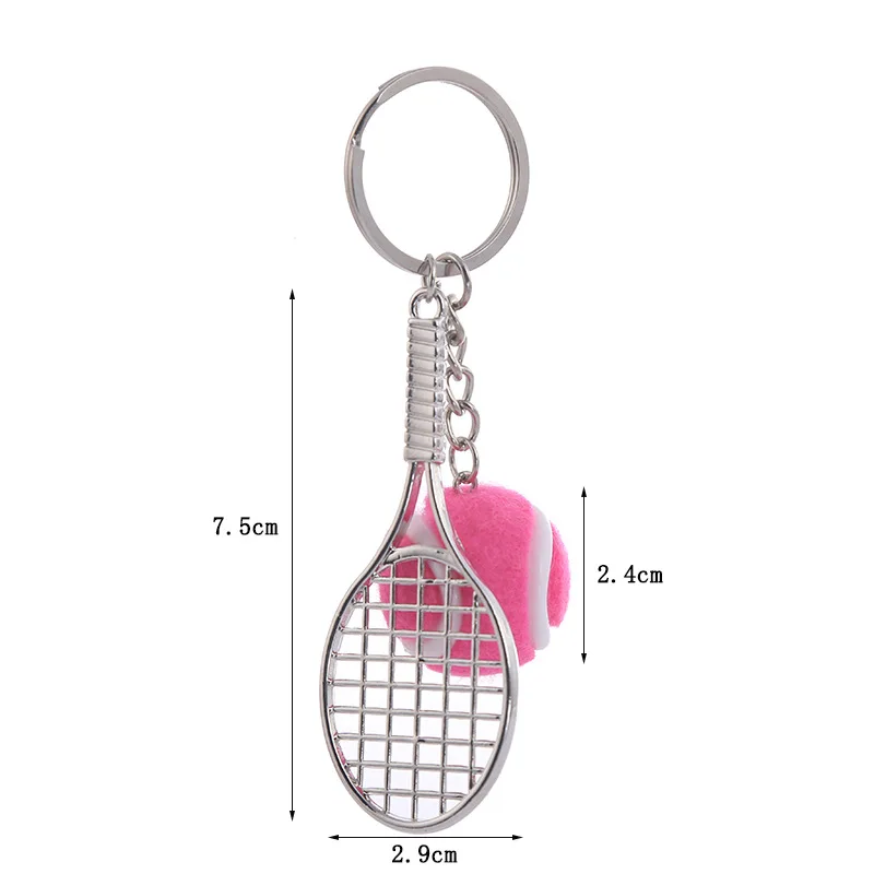 Wholesale hot souvenir mini badminton tennis key chain Car key bag pendant Sports souvenir key chain