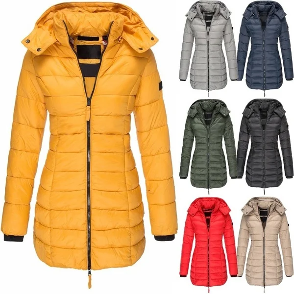 Fashion Women Winter Jacket  Wholesale Long Down Jacket Hooded Jacket