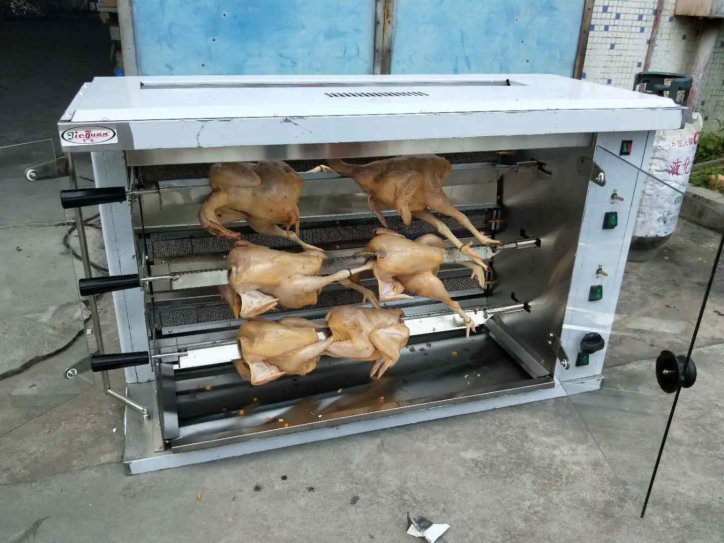 Commercial 3 Layers LPG bottle Gas Chicken Grill for Restaurant