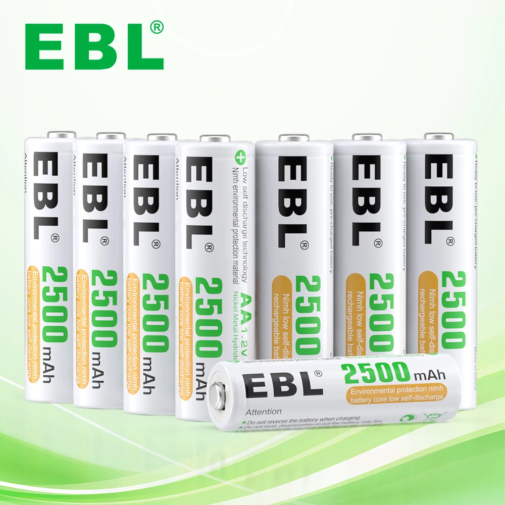 Wholesale New 1.2V AA 2500mAh Rechargeable Batteries Ni-Mh Battery for Toys Clocks Remote