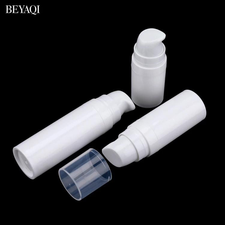 5ml 15ml Skincare Empty Foam Pump Lotion Airless Bottle,Wholesale Private Eco-friendly White Matte Airless Cream Bottle 10 ml