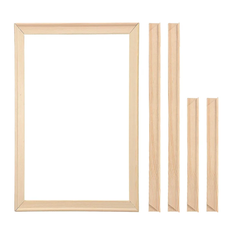 Wholesale Pine Wood Solid Wooden Diy Stretcher Bar Canvas Frames For Painting By Numbers