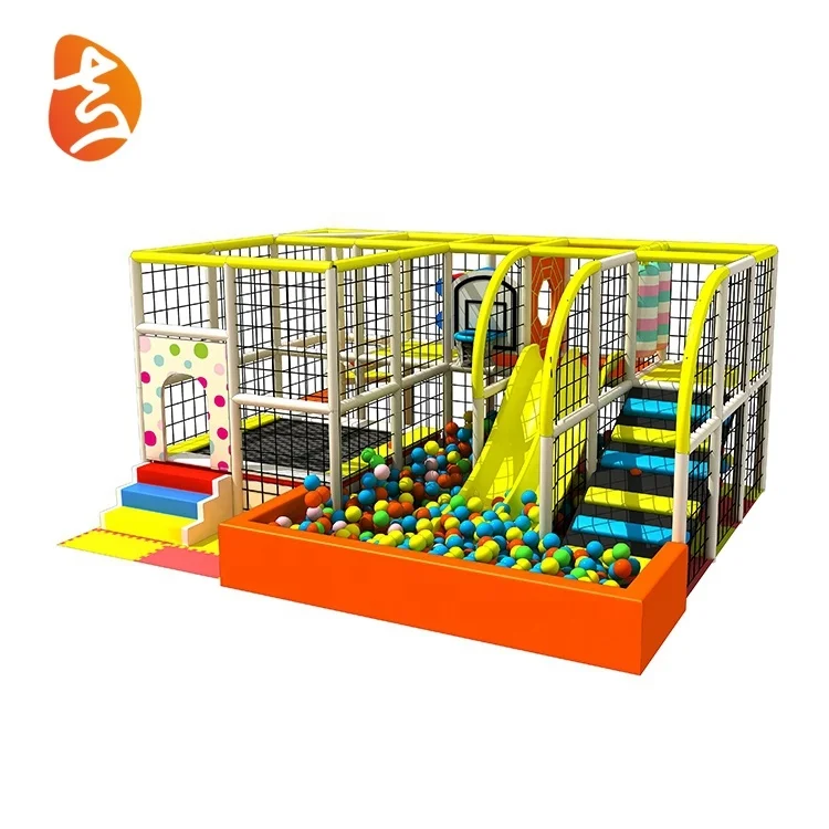 Mini Kids indoor climbing toys game center plastic ball pool and slide playgrounds