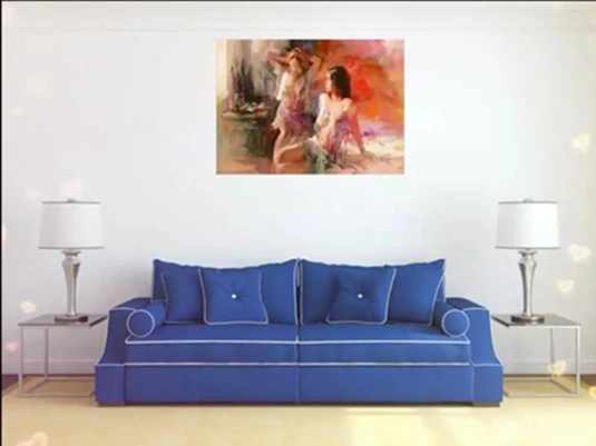 Hot selling sexy nude lady artistic impressions wall decorative oil paintings