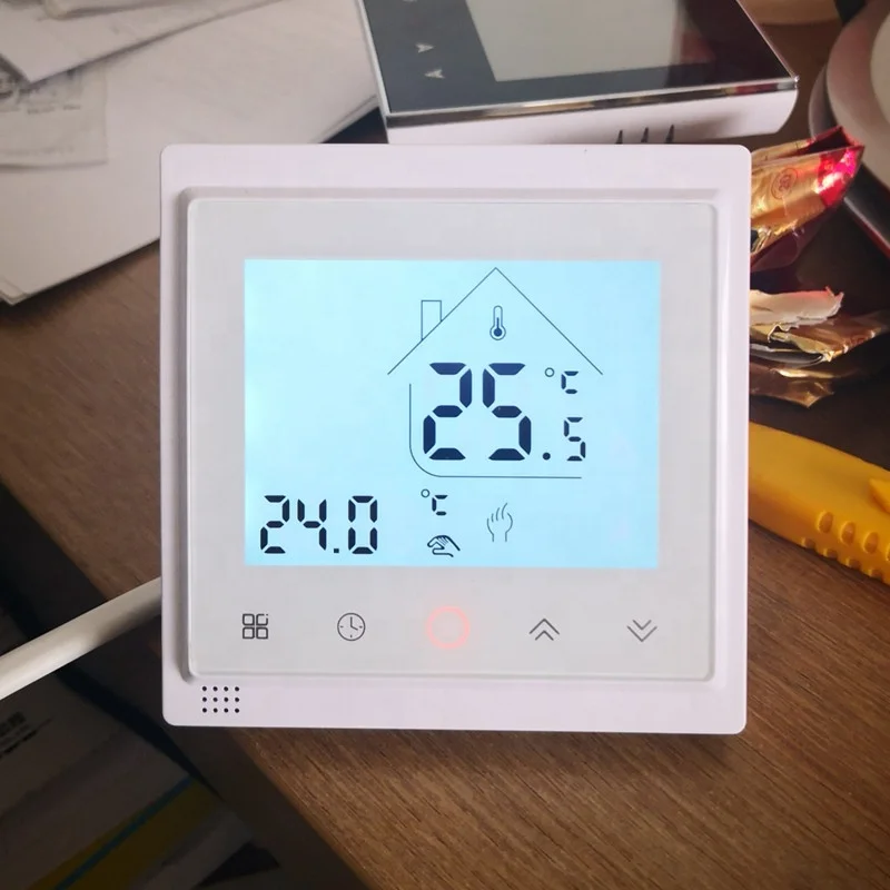 WIFI Room Thermostat For Underfloor Electric Heating System Touch Screen Type With TUYA APP