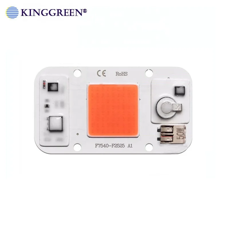 High quality driverless full Spectrum 380-840nm 50W AC COB LED direct 220V integrated high power led light for plant grow