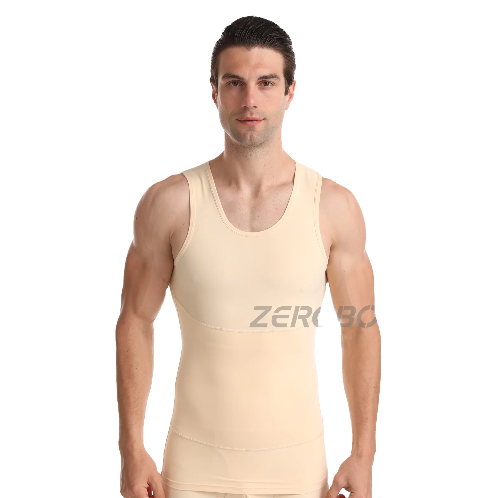 Mens Compression Shirts For Body Shaper Black Vest Tight Tummy Underwear Tank Top Shapewear