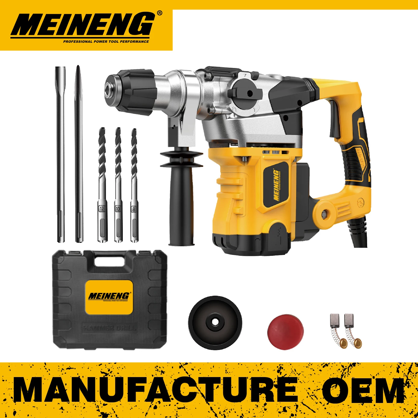 Power Hammer Drill 110V 220V Portable Electric SDS Plus Breaker Demolition Jack Rotary Hammer