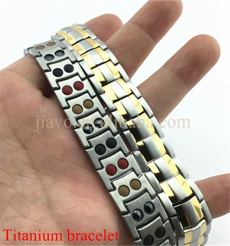 Men Healthy Magnetic Bracelet Titanium Steel Power Magnets