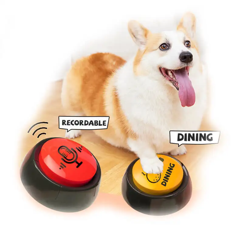 BOTO Recordable Dog Talking Buttons Pet Interactive Toys Toy Sound Module Electronic For Communication Pet Training toys