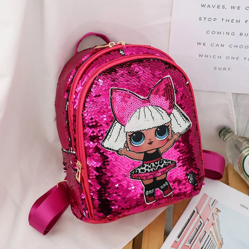 New 2022 Children Waterproof School Book Bags Fashion Cartoon Sequin Kids Backpack School Bags for Girls
