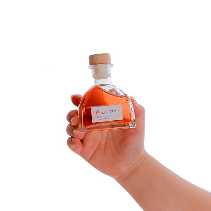 Wholesale 50 100 150 200 250ml High-end Japanese Wine Whisky Vodka Thickened Frosted Glass Cork sealed Tequila Bottle