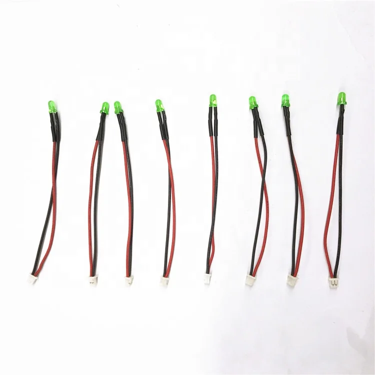 1251JST 2Pin connector +LED lamp with 1007 28awg wire harness for Intelligent monitoring camera