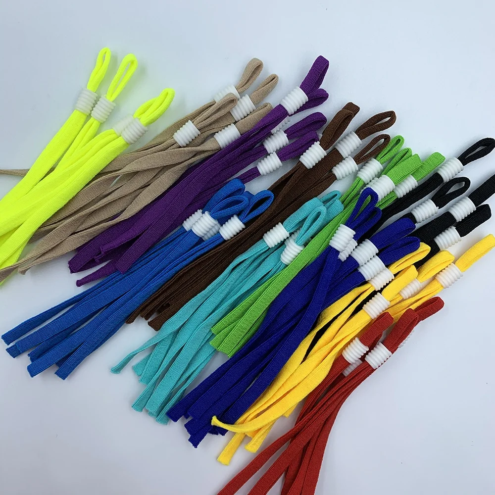 
Высокоэластичный Плоский эластичный шнур earloop с мягким силиконовым регулирующим шнуром в сборе 