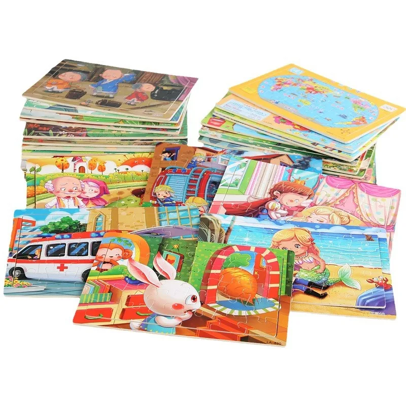 Best Price 30 Piece Children Learning Educational Wood Puzzles Jigsaw wooden block puzzle