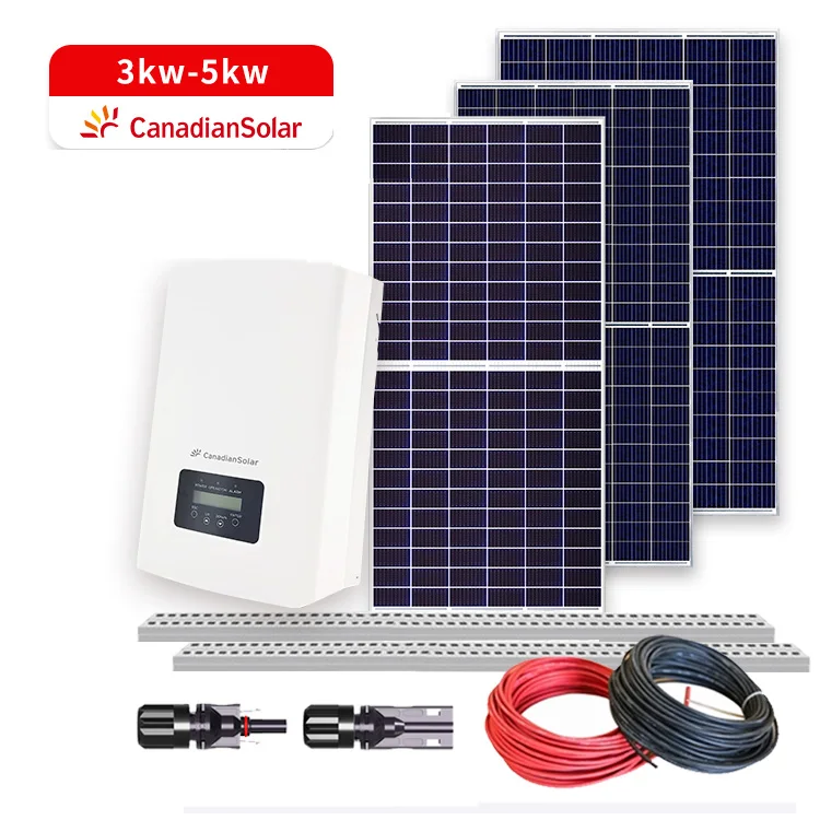 Canadiansolar солнечные наборы система однофазный инвертор утилита для жилых монтажных коммерческих крыш 3 кВт 4 5
