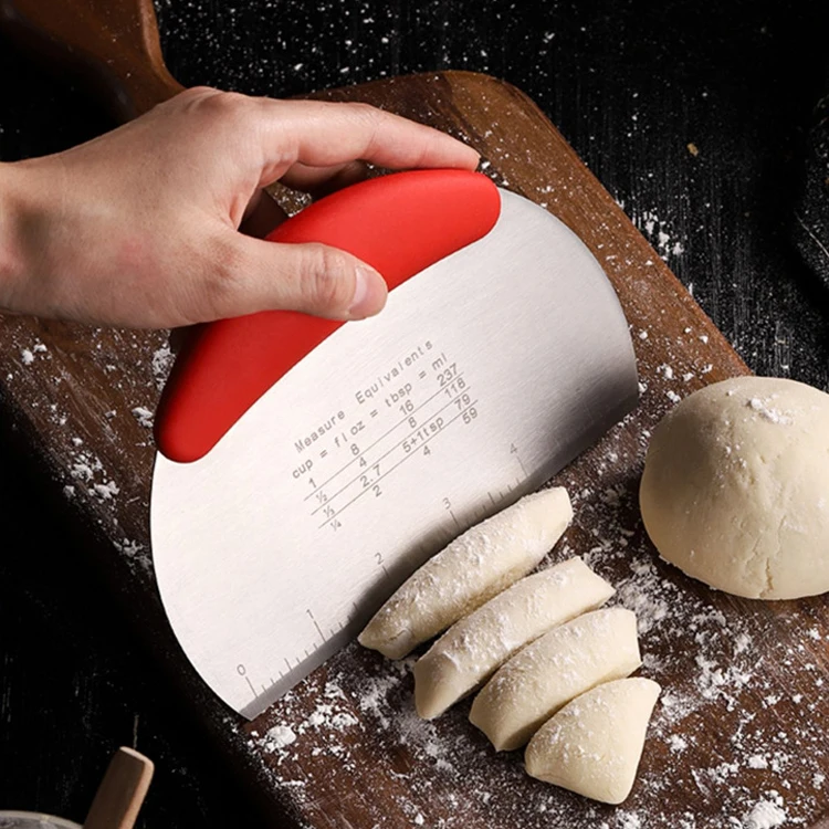 Hot Selling Semi-circle Scraper Stainless Steel Griddle with Scale