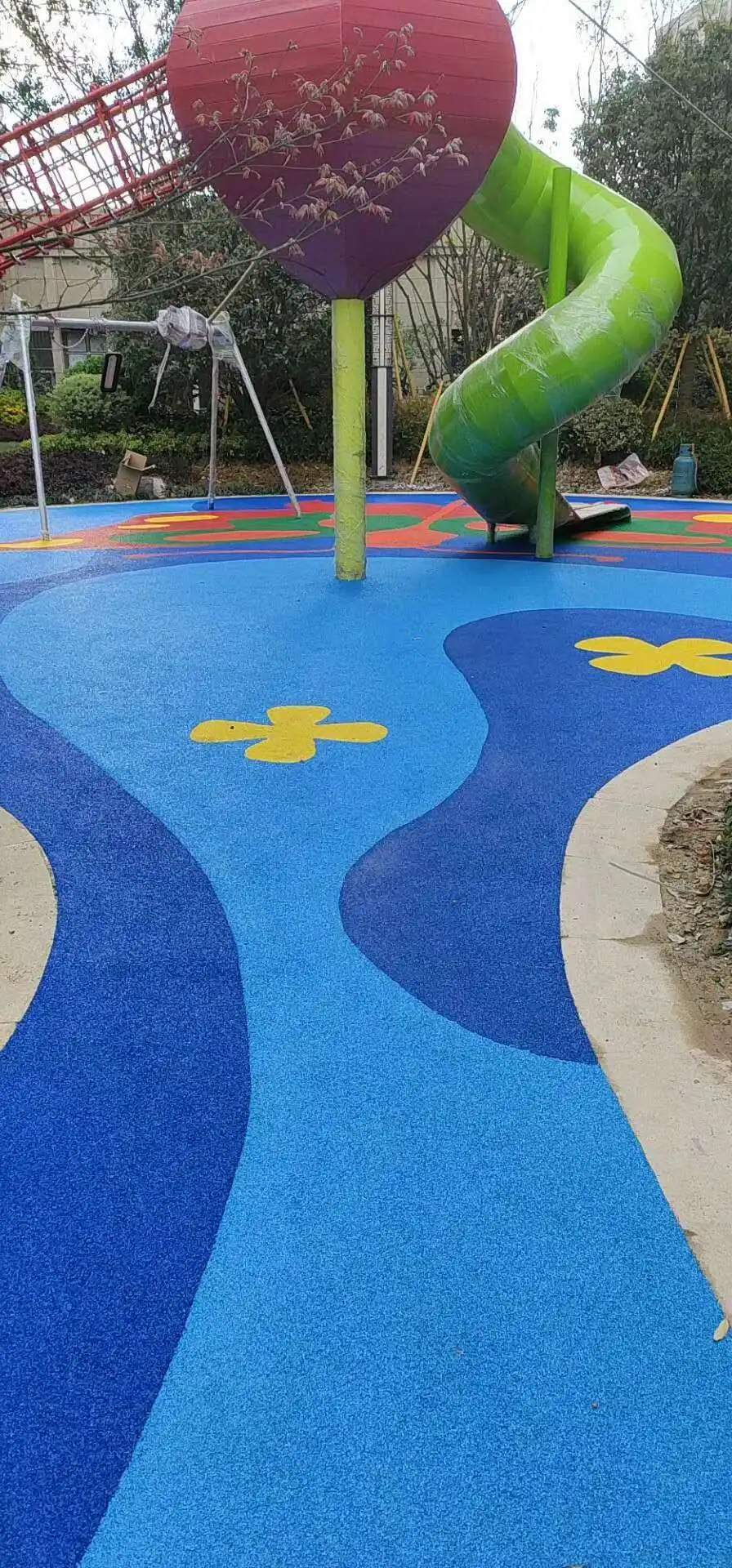 Island Blue EPDM Rubber Flooring Granule in 1-4mm safety surfacing NFL-P-2407195